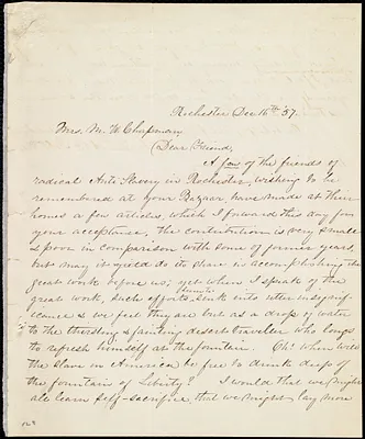 Letter from Catharine A. F. Stebbins, Rochester, [NY], to Maria Weston Chapman, Dec. 16th, [18]57