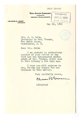 Letter from Charles Green to Edith Helm
