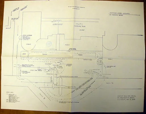 Airport Plan for the Arrival of President Eurico Gaspar Dutra of Brazil
