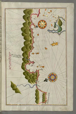 Map of Unidentified Islands Off the Southern Anatolian Coast