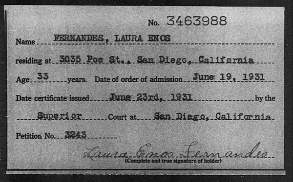 Fernandes, Laura Enos - 1931