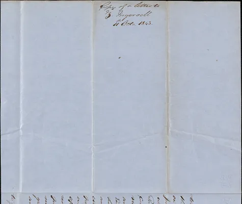 Copy of a letter from George Coffin to Zebulon Ingersoll, 11 October 1843