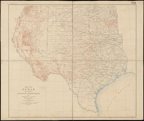 Map of Texas and parts of adjoining territories