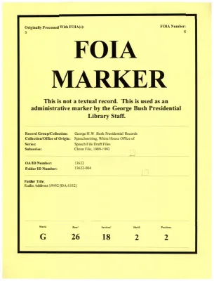 Radio Address 5/9/92 [OA 6102]