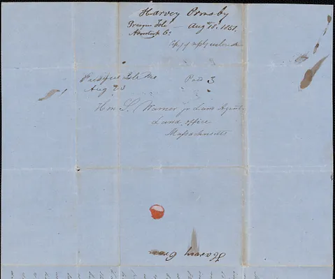Harvey Ormsby to Samuel Warner, 18 August 1851