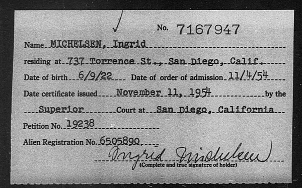 Michelsen, Ingrid - 1954
