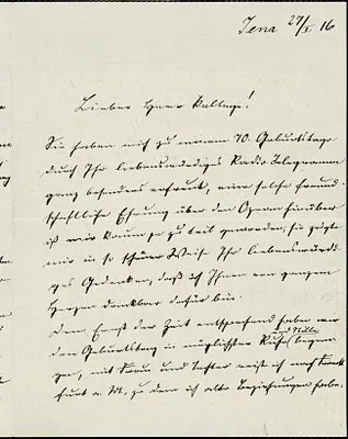 Eucken, Rudolf, 1846-1926 autograph letter signed to Hugo Münsterberg, Jena, 27 January 1915
