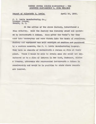 Report, April 25, 1928