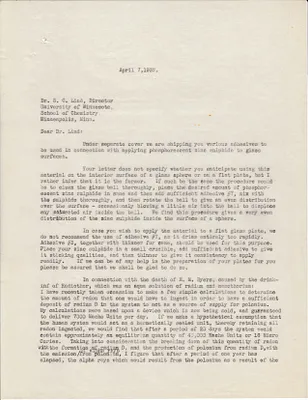 Letters Sent, April 7, 1932