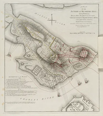 A plan of the action at Bunkers Hill, on the 17th. of June, 1775
