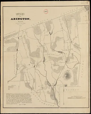 Plan of Abington made by James Bates, dated 1830