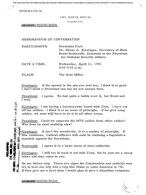 April 21, 1976 - Ford, Kissinger