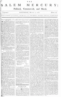 The Salem Mercury: Political, Commercial, and Moral