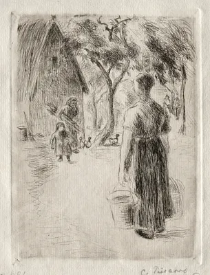 Peasant Woman Carrying Buckets