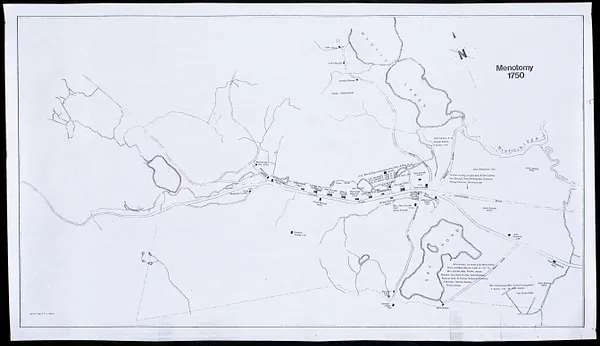 Menotomy map 1750