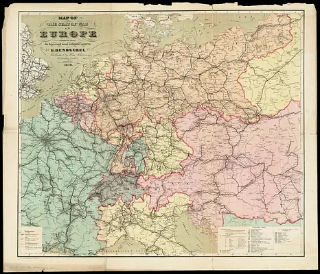 Map of the seat of war in Europe compiled from the latest and most authentic sources