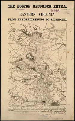Eastern Virginia from Fredericksburg to Richmond