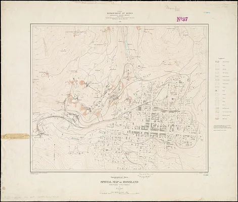 Special map of Rossland, British Columbia