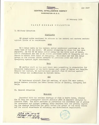 Memorandum, Daily Korean Bulletin
