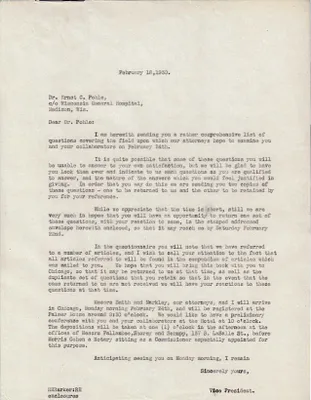 Letters Sent to Ernst C. Pohle [Ernst A. Pohle], February 18, 1930