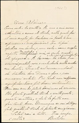 Bartolomeo Vanzetti autographed letter signed to Aldino Felicani, [Charlestown, 1922?]