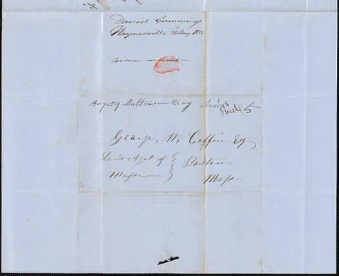 Daniel Cummings to George Coffin, 26 August 1850