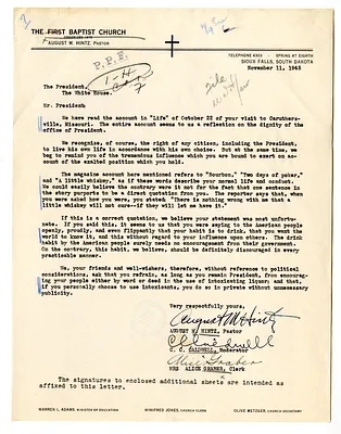 Letter from August Hintz to President Harry S. Truman with Attachment