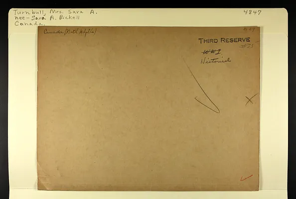 Turnbull, Mrs. Sara A. nee Sara A Bickell