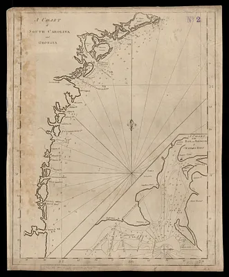 A chart of South Carolina and Georgia