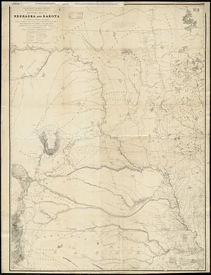 Military map of Nebraska and Dakota