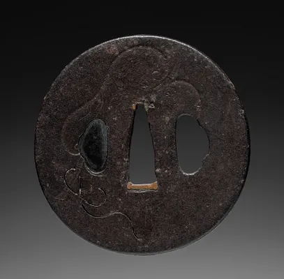 Sword Guard (Tsuba) with Fan