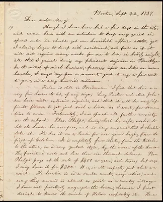 Letter from William Lloyd Garrison, Boston, [Mass.], to Mary Benson, Sept. 22, 1838