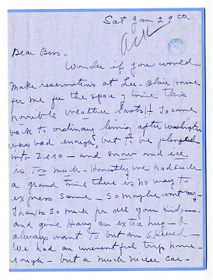 Letter from May Wallace to Bess W. Truman