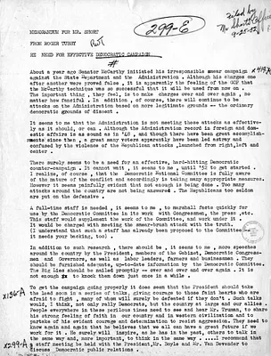 Memorandum from Roger Tubby to Joseph Short