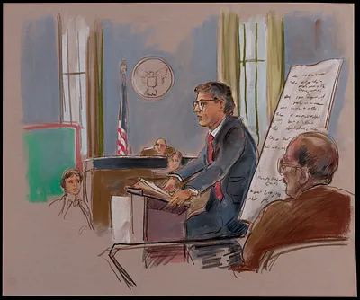 Courtroom scene