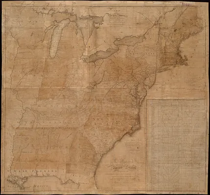 Map of the United States exhibiting the post-roads, the situations, connections & distances of the post-offices, stage roads, counties, ports of entry and delivery for foreign vessels, and the principal rivers