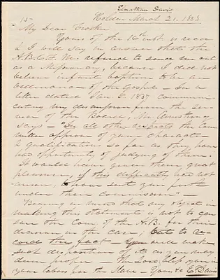 Letter from Elnathan Davis, Holden, to Amos Augustus Phelps, March 21. 1838