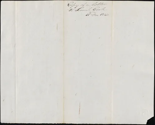 George Coffin to Samuel Cook, 11 December 1840