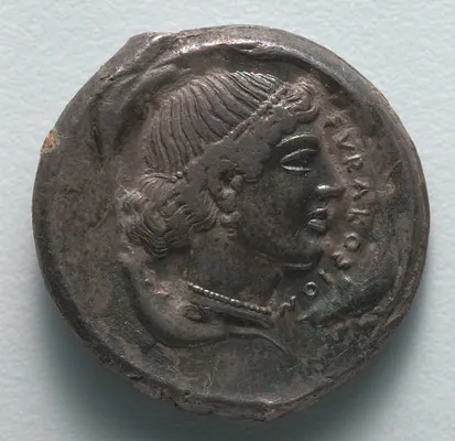 Tetradrachm: Head of Arethousa (reverse)