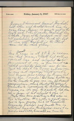 Diary Entry of Harry S. Truman