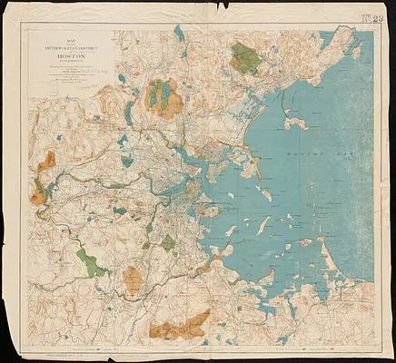 Map of the metropolitan district of Boston, Massachusetts