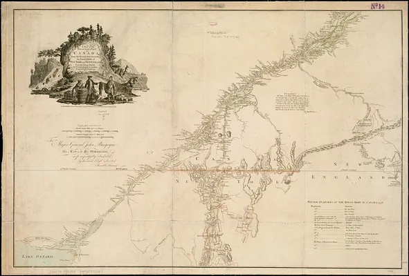 A map of the inhabited part of Canada from the French surveys