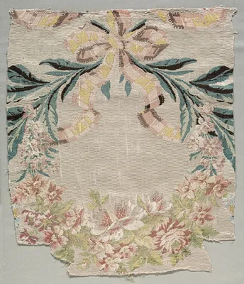 Silk Fragment, Part of Panel called "Le panier fleuri"