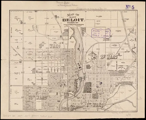 Map of the city of Beloit, Wisconsin, 1887