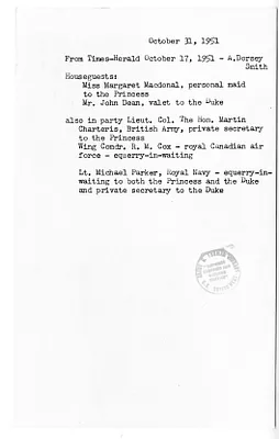 Memorandum Regarding Newspaper Article