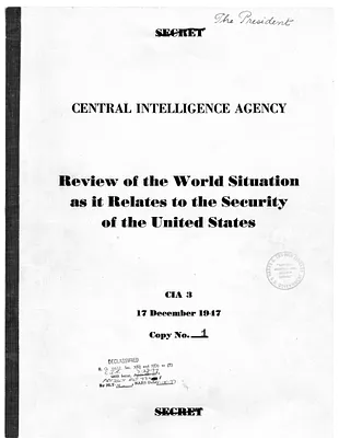 Central Intelligence Agency Report 3, Review of the World Situation as it Relates to the Security of the United States
