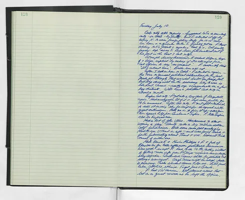 Handwritten journal entry for July 10, 1970