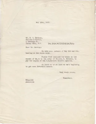 Letters Sent to E.A. Markley, May 10, 1932