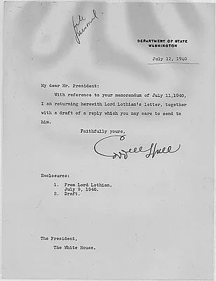 Cordell Hull to Franklin D. Roosevelt