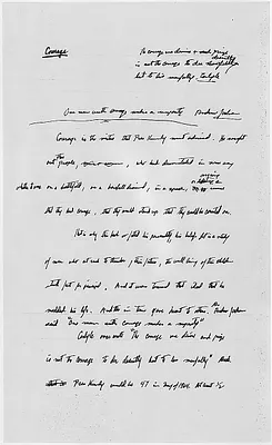 Robert F. Kennedy Draft for Introduction to PROFILES IN COURAGE
